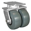 Dual Wheel Swivel w/ Ergolastomer wheels