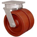 Dual Wheel Swivel w/ Ductile Steel Wheels