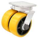 Dual Wheel Swivel Titan Poly on Cast Iron