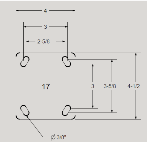 ERGO Round Tread Poly Casters Size Guide
